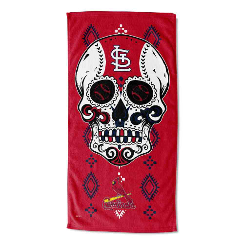 St. Louis Cardinals 30" x 60" Candy Skull Beach Towel
