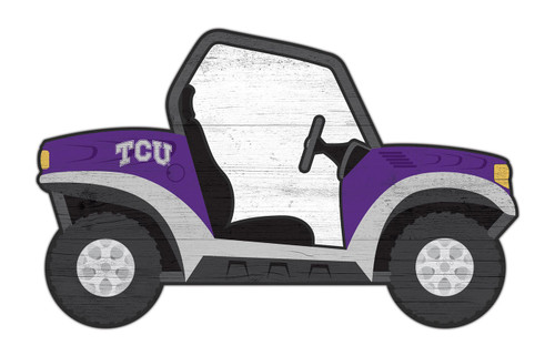 Texas Christian Horned Frogs 12" ATV Cutout Sign