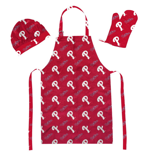 Philadelphia Phillies Apron, Oven Mitt, and Hat Set