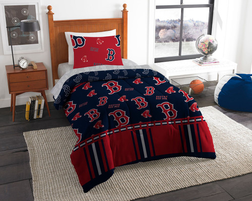 Boston Red Sox Rotary Twin Bed In A Bag Set