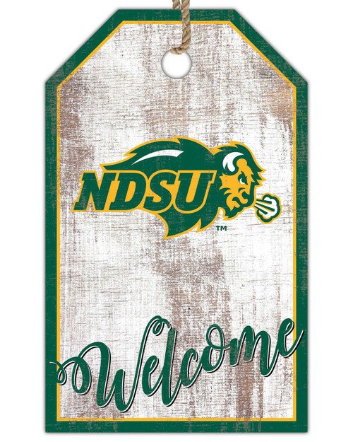 North Dakota State Bison Welcome Team Tag 11" x 19" Sign