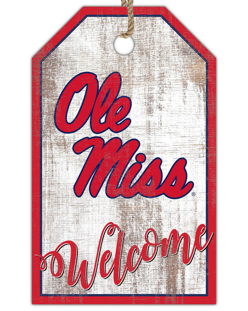 Mississippi Rebels Welcome Team Tag 11" x 19" Sign