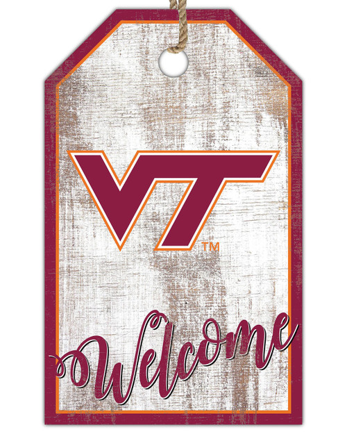 Virginia Tech Hokies Welcome Team Tag 11" x 19" Sign