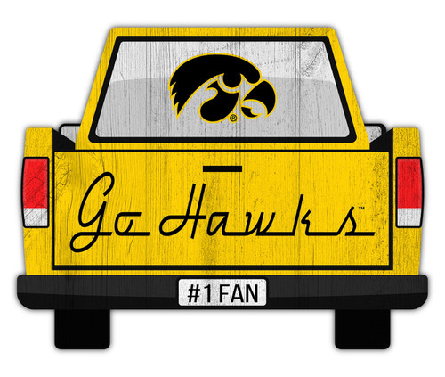 Iowa Hawkeyes 12" Truck Back Cutout Sign