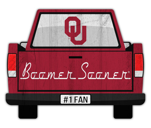 Oklahoma Sooners 12" Truck Back Cutout Sign