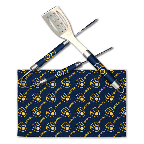 Milwaukee Brewers 3-Piece BBQ Utensil Set