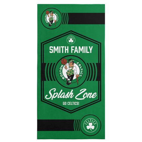 Boston Celtics 30" x 60" Personalized Beach Towel