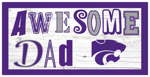 Kansas State Wildcats Awesome Dad 6" x 12" Sign