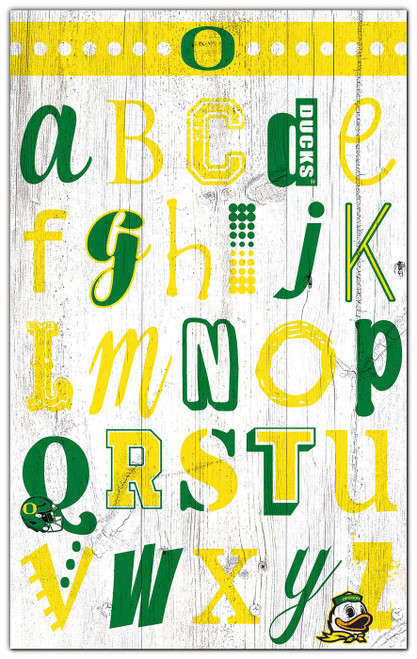Oregon Ducks Alphabet 11" x 19" Sign