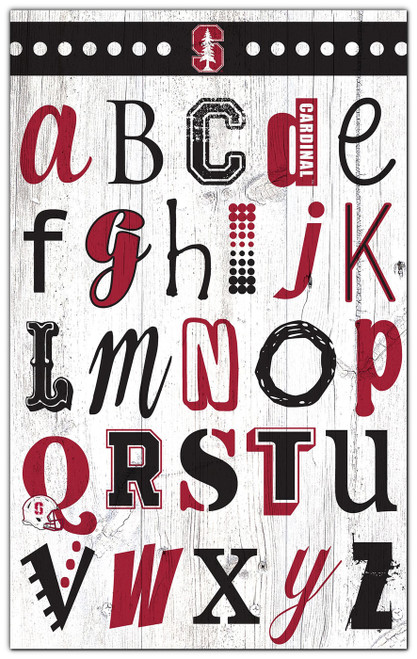 Stanford Cardinal Alphabet 11" x 19" Sign