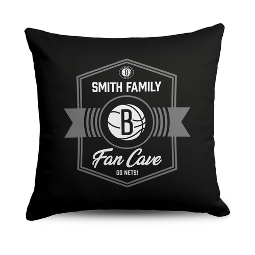 Brooklyn Nets 18" x 18" Dominion Personalized Throw Pillow