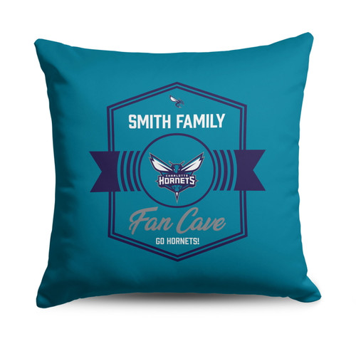Charlotte Hornets 18" x 18" Dominion Personalized Throw Pillow