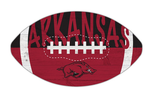 Arkansas Razorbacks 12" Football Cutout Sign