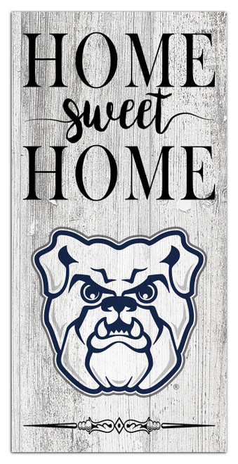 Butler Bulldogs Home Sweet Home Whitewashed 6" x 12" Sign