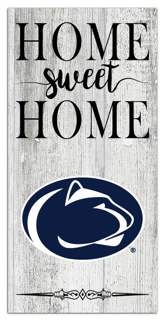 Penn State Nittany Lions Home Sweet Home Whitewashed 6" x 12" Sign