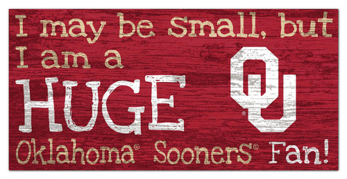 Oklahoma Sooners Huge Fan 6" x 12" Sign