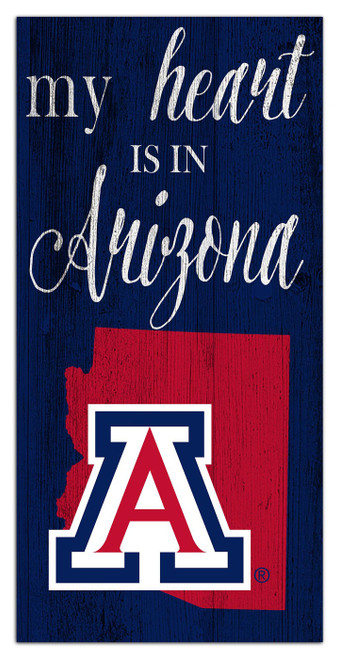 Arizona Wildcats My Heart State 6" x 12" Sign