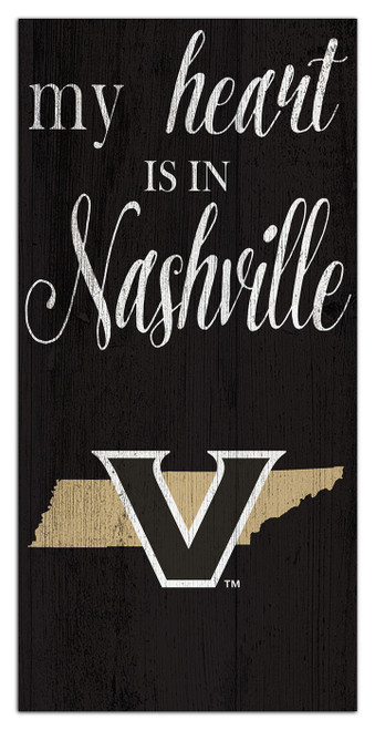 Vanderbilt Commodores My Heart State 6" x 12" Sign