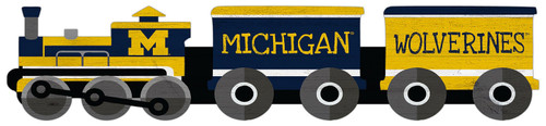 Michigan Wolverines Train Cutout 6" x 24" Sign