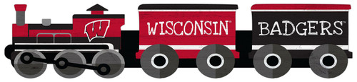 Wisconsin Badgers Train Cutout 6" x 24" Sign