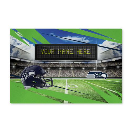 Seattle Seahawks 20" x 32" Scoreboard Personalized Washable Rug