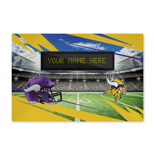 Minnesota Vikings 20" x 32" Scoreboard Personalized Washable Rug