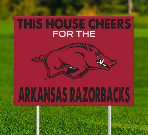 Arkansas Razorbacks This House Cheers for Yard Sign