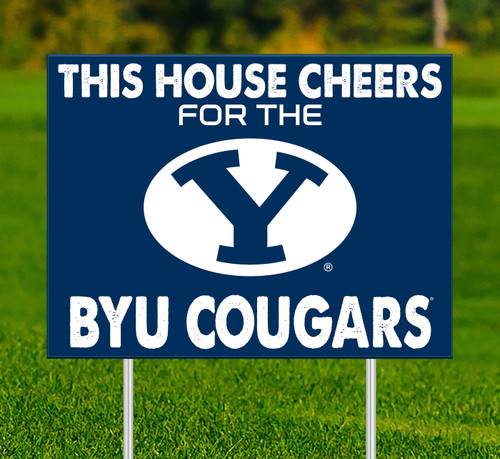 BYU Cougars This House Cheers for Yard Sign