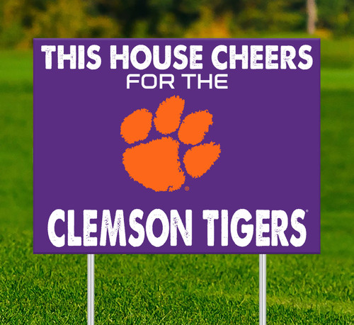 Clemson Tigers This House Cheers for Yard Sign