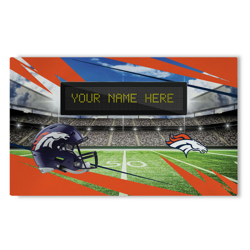 Denver Broncos 32" x 62" Scoreboard Personalized Washable Rug