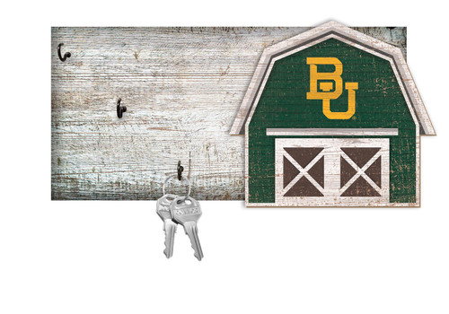 Baylor Bears 6" x 12" Team Barn Key Holder Sign