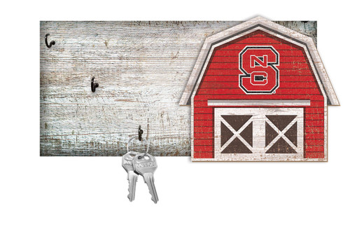 North Carolina State Wolfpack 6" x 12" Team Barn Key Holder Sign