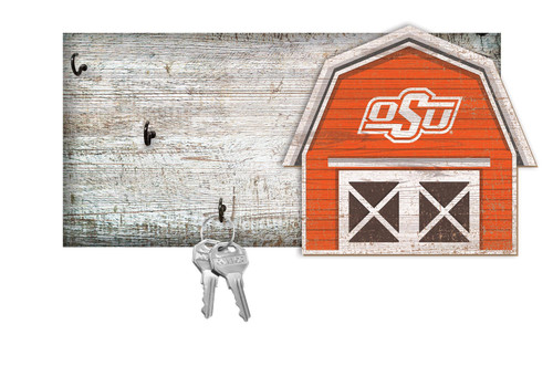 Oklahoma State Cowboys 6" x 12" Team Barn Key Holder Sign