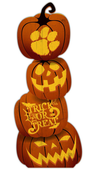 Clemson Tigers Pumpkin Stack 31" Leaner