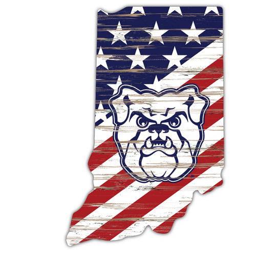 Butler Bulldogs 12" USA State Cutout Sign