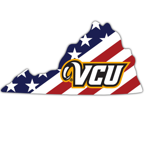 Virginia Commonwealth Rams 12" USA State Cutout Sign