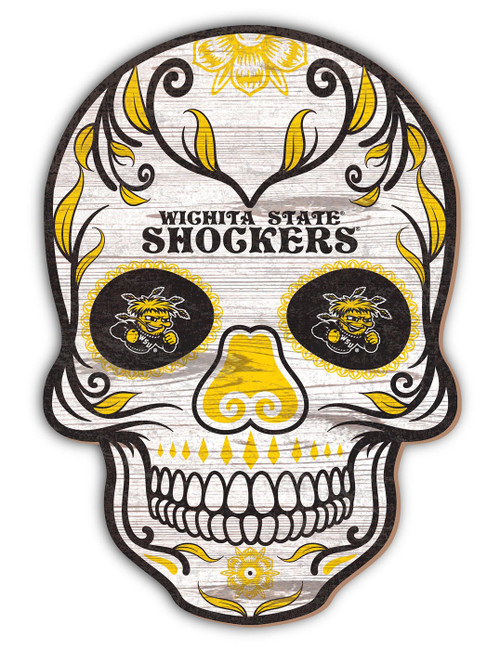 Wichita State Shockers 12" Sugar Skull Sign