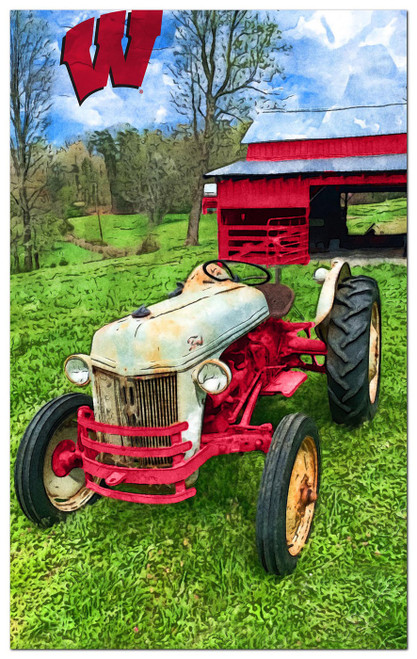 Wisconsin Badgers Farmscape 11" x 19" Sign