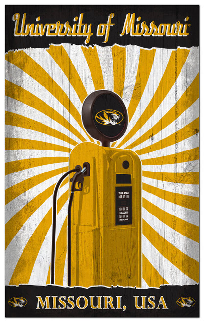 Missouri Tigers Retro Pump Location 11" x 19" Sign