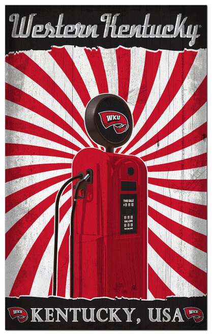 Western Kentucky Hilltoppers Retro Pump Location 11" x 19" Sign