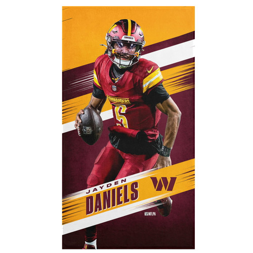 Washington Commanders 30" x 60" Jayden Daniels Beach Towel