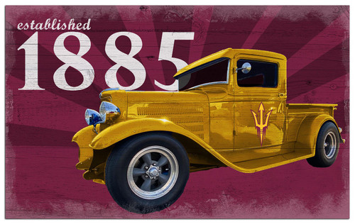 Arizona State Sun Devils Established Truck 11" x 19" Sign