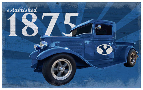 BYU Cougars Established Truck 11" x 19" Sign