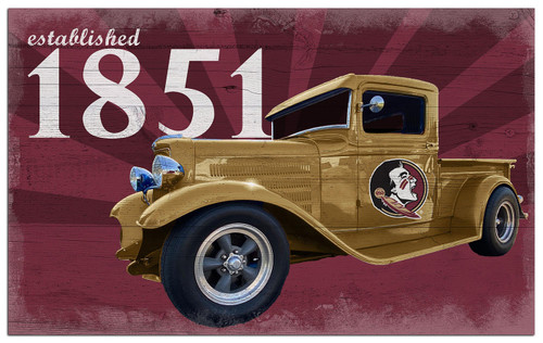 Florida State Seminoles Established Truck 11" x 19" Sign