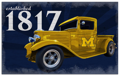Michigan Wolverines Established Truck 11" x 19" Sign