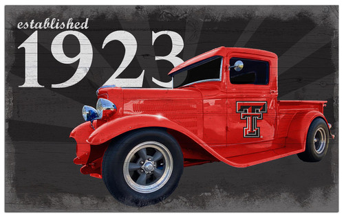Texas Tech Red Raiders Established Truck 11" x 19" Sign