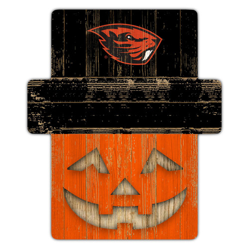 Oregon State Beavers Pumpkin Cutout with Stake