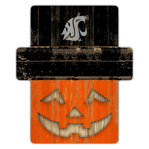 Washington State Cougars Pumpkin Cutout with Stake