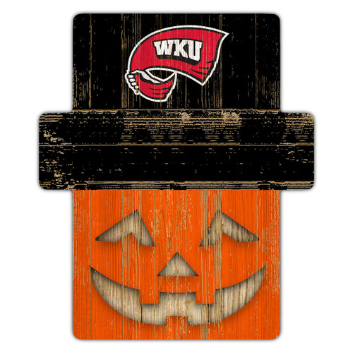 Western Kentucky Hilltoppers Pumpkin Cutout with Stake