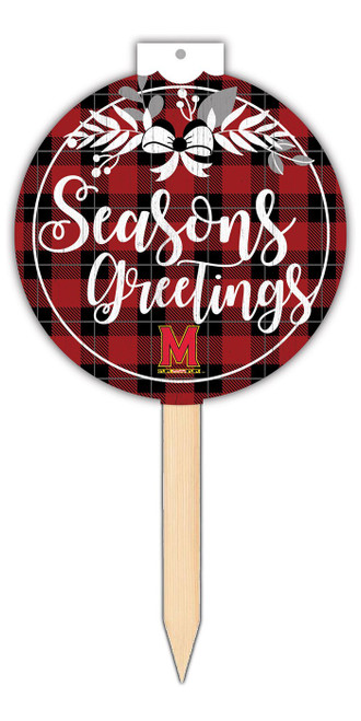 Maryland Terrapins Seasons Greetings with Stake